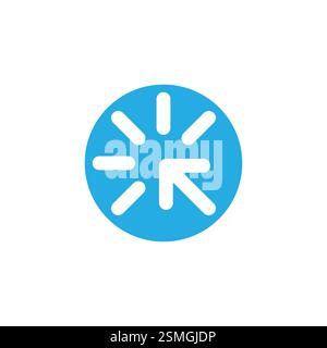 click cursor swirl round blue arrow vector Stock Vector