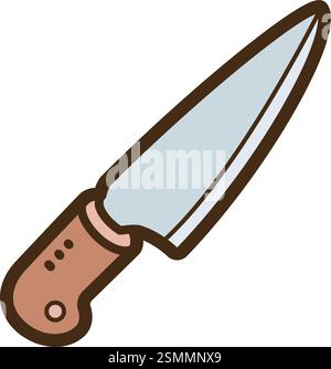 Knife vector doodle illustration and graphic. Part of kitchen and cooking category. Stock Vector