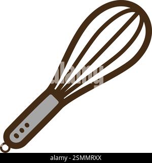 Egg beater vector doodle illustration and graphic. Part of kitchen and cooking category. Stock Vector