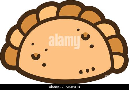 Pastel vector doodle illustration and graphic. Part of indonesian snacks category. Stock Vector
