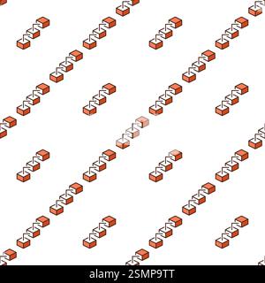 Block-Chain vector concept blue seamless pattern or Blockchain Crypto background Stock Vector