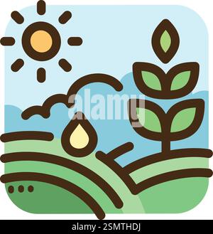 Agriculture vector doodle illustration and graphic. Part of science category. Stock Vector