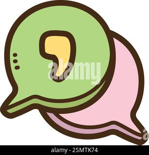 Discussion forum vector doodle illustration and graphic. Part of social media category. Stock Vector