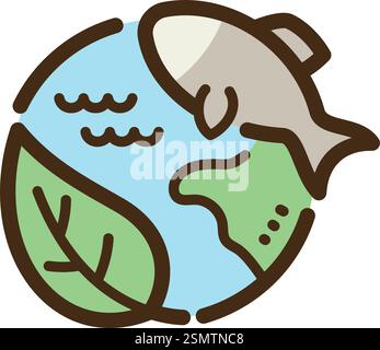 Ecology vector doodle illustration and graphic. Part of science category. Stock Vector