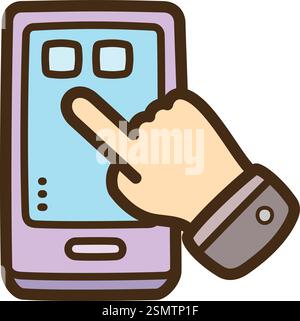 Application vector doodle illustration and graphic. Part of startup category. Stock Vector