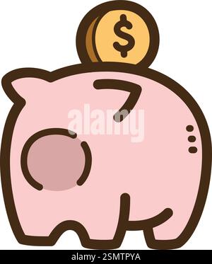 Investment vector doodle illustration and graphic. Part of startup category. Stock Vector