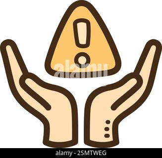 Risk vector doodle illustration and graphic. Part of startup category. Stock Vector