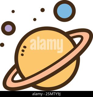 Astronomy vector doodle illustration and graphic. Part of science category. Stock Vector
