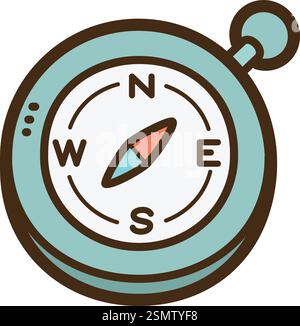 Direction vector doodle illustration and graphic. Part of startup category. Stock Vector