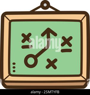Business strategy vector doodle illustration and graphic. Part of startup category. Stock Vector