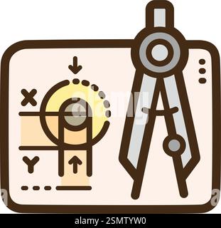 Engineering vector doodle illustration and graphic. Part of science category. Stock Vector