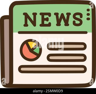 Publication vector doodle illustration and graphic. Part of startup category. Stock Vector