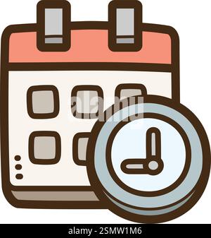 Schedule vector doodle illustration and graphic. Part of startup category. Stock Vector