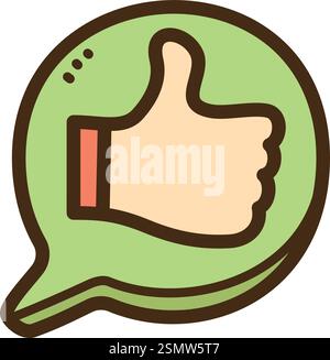 Like vector doodle illustration and graphic. Part of social media category. Stock Vector