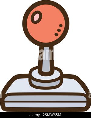Joystick vector doodle illustration and graphic. Part of social media category. Stock Vector