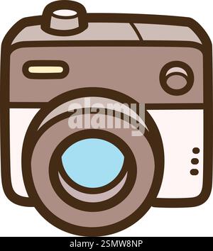 Photograph vector doodle illustration and graphic. Part of social media category. Stock Vector