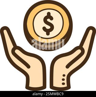 Revenue vector doodle illustration and graphic. Part of startup category. Stock Vector