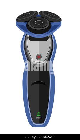modern men's electric razor on a battery flat style vector illustration isolated on white background Stock Photo