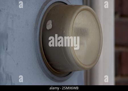 Dusty and dirty electric meter Stock Photo