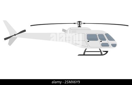 helicopter flat style vector illustration isolated on white background ...