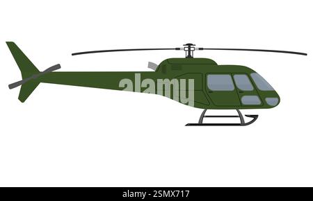helicopter flat style vector illustration isolated on white background ...