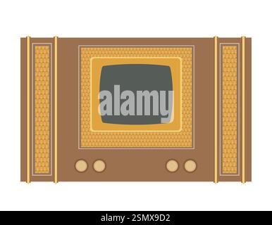 retro old vintage icons flat style stock vector illustration isolated on white background Stock Photo
