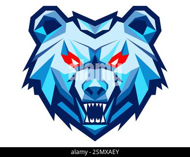 bear grizzly logo creative and original for your business or company logotype vector illustration isolated on white background Stock Vector