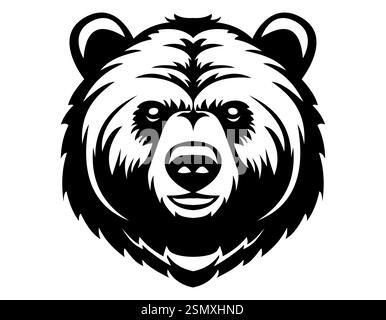 bear grizzly logo creative and original for your business or company logotype vector illustration isolated on white background Stock Vector