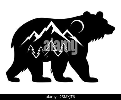bear grizzly logo creative and original for your business or company logotype vector illustration isolated on white background Stock Vector
