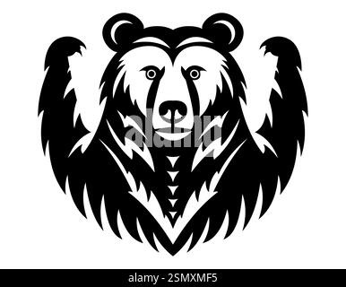 bear grizzly logo creative and original for your business or company logotype vector illustration isolated on white background Stock Vector