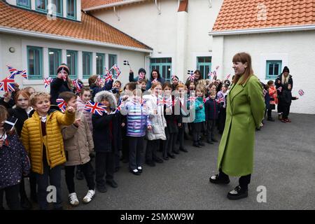 NANSLEDAN, ENGLAND, UK - 10 February 2025 - British Prime Minister Keir Starmer and Deputy Prime Minister Angela Rayner join King Charles III as they Stock Photo