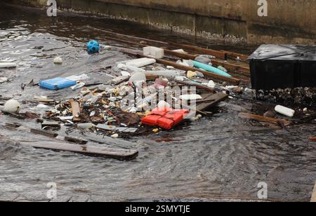 Trash and Debris in Bradenton Florida after Hurricane Milton Stock Photo
