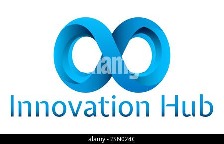 innovative hub logo creative and original for your business or company vector illustration isolated on white background Stock Vector