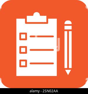 Checklist Vector Icon Design Illustration Stock Vector