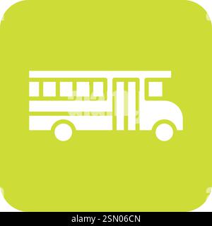 School Bus Vector Icon Design Illustration Stock Vector