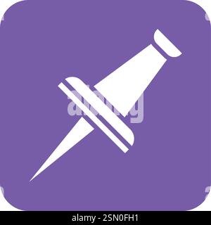 Push Pin Vector Icon Design Illustration Stock Vector