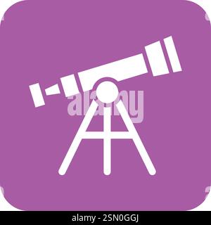 Telescope Vector Icon Design Illustration Stock Vector