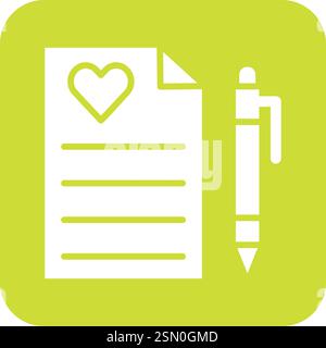 Wedding contract Vector Icon Design Illustration Stock Vector