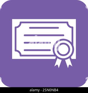 Certificate Vector Icon Design Illustration Stock Vector