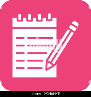 Notes Vector Icon Design Illustration Stock Vector