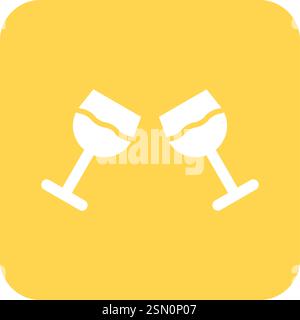Wine glass Vector Icon Design Illustration Stock Vector