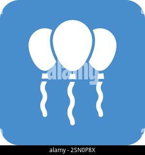 Balloons Vector Icon Design Illustration Stock Vector