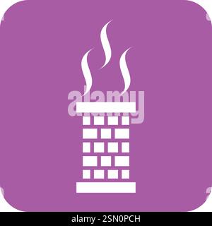 Chimney Vector Icon Design Illustration Stock Vector