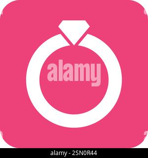 Wedding ring Vector Icon Design Illustration Stock Vector