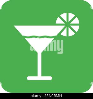 Cocktail Vector Icon Design Illustration Stock Vector