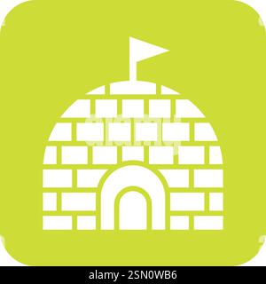 Igloo Vector Icon Design Illustration Stock Vector