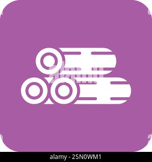 Wood Vector Icon Design Illustration Stock Vector