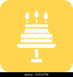 cake Vector Icon Design Illustration Stock Vector