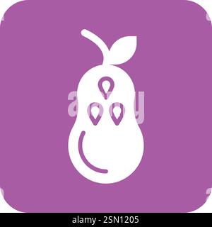 Pear Vector Icon Design Illustration Stock Vector