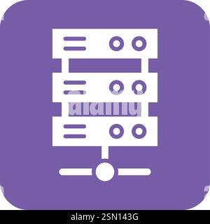 Server Vector Icon Design Illustration Stock Vector